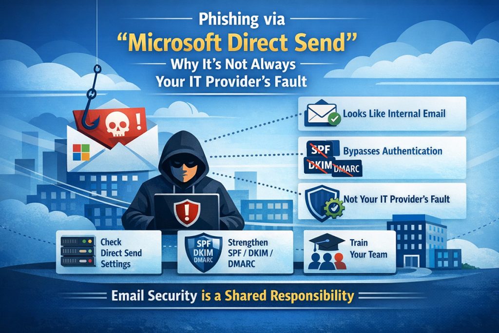 Phishing via “Microsoft Direct Send” — Why It’s Not Always Your IT Provider’s Fault